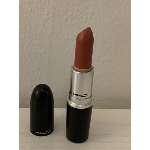 MAC Amplified Crème Lipstick - 128 SMOKED ALMOND - .1oz./3g  *USED* Pink Nude - Picture 10 of 15